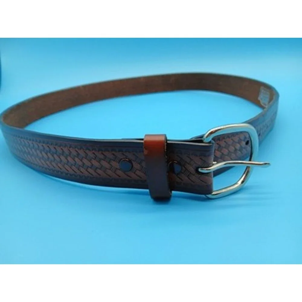 Hired Hand Mens Brown Genuine Bonded Leather Belt Size 42